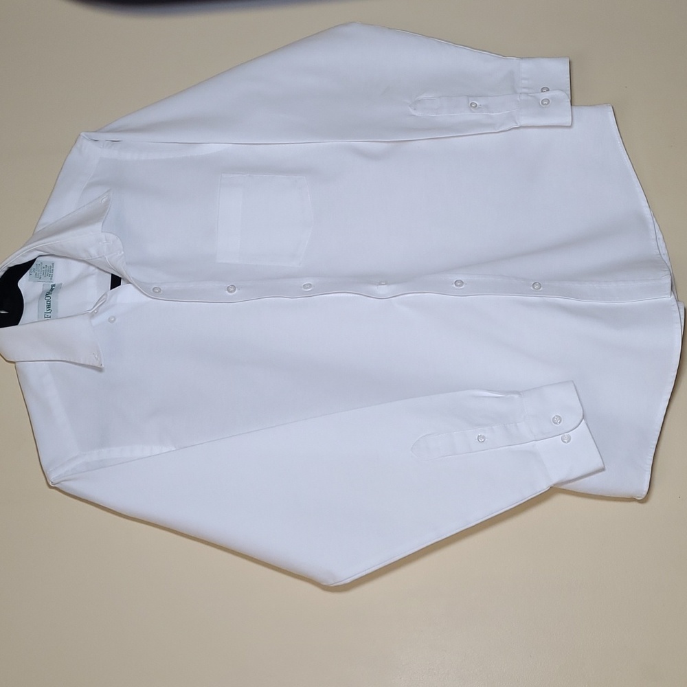 Big Boys 20 Flynn O'Hara White, Long Sleeve, Button Up Dress Shirt